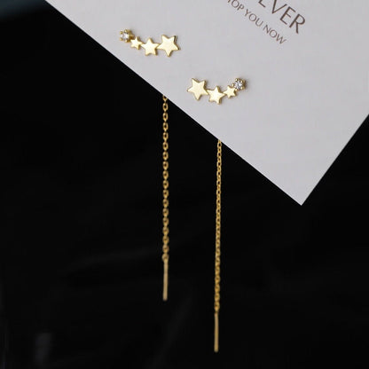 2026 New Gold Color Long Crystal Tassel Dangle Earrings for Women Wedding Drop Earring Fashion Jewelry Gifts